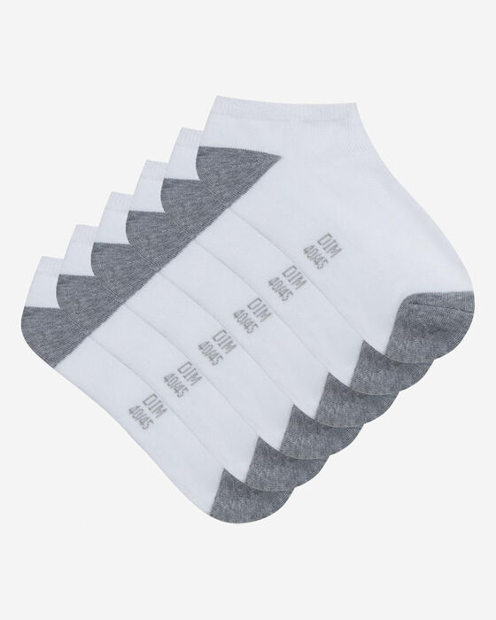 Pack of 3 pairs of invisible trainer socks for men, , DIM
