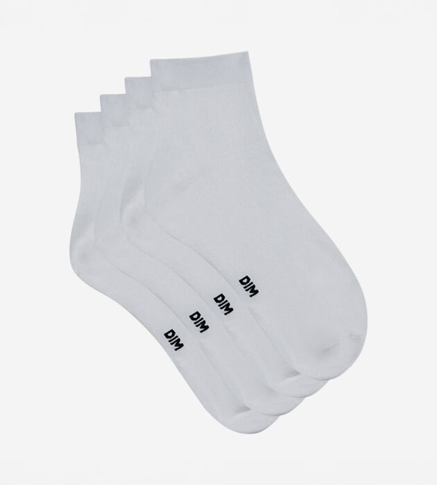 Комплект из 2 пар белых коротких женских носков с эффектом второй кожи, , DIM