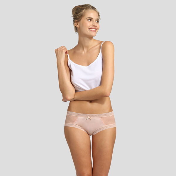 Dim Sexy Transparency 2 pack shorties nude pink
