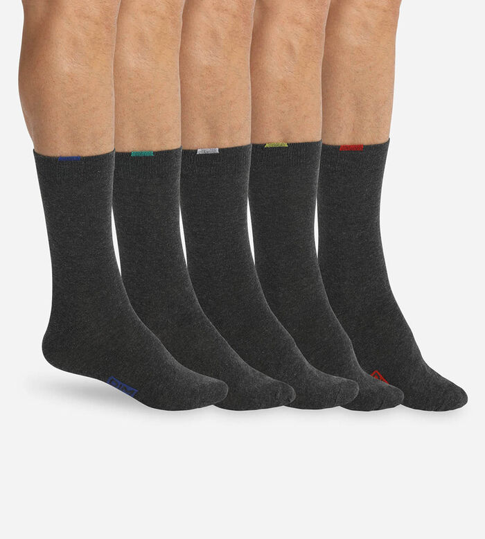 Комплект из 5 пар серых мужских носков EcoDIM, , DIM