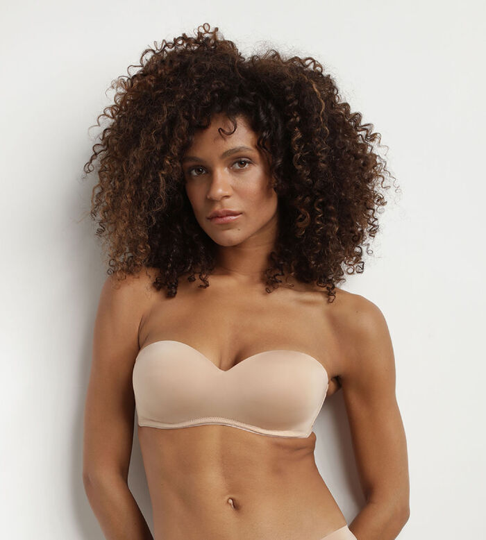 YOURS Nude Seamless Padded Non-Wired Bandeau Bra