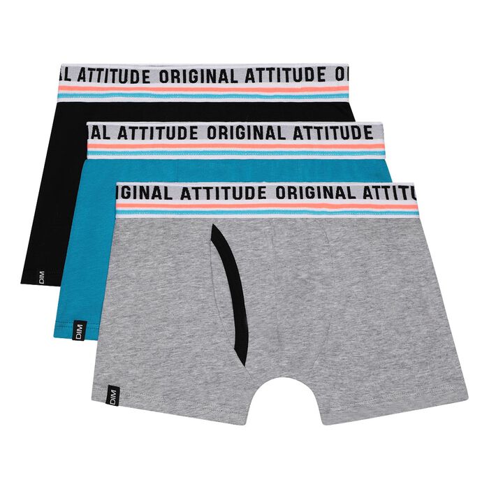 Pack of 3 Original Attitude DIM Boy Trunks for Boys, , DIM