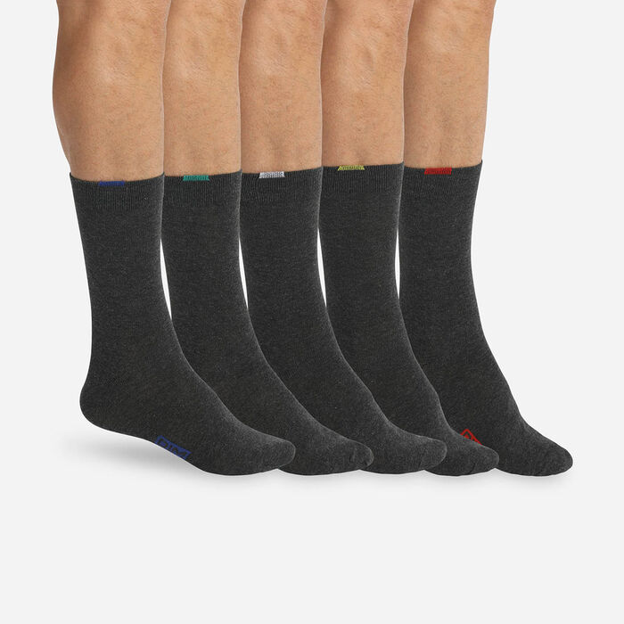 Комплект из 5 пар серых мужских носков EcoDIM, , DIM