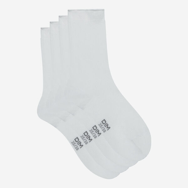 Pack de 2 pares de calcetines bajos blancos segunda piel para mujer