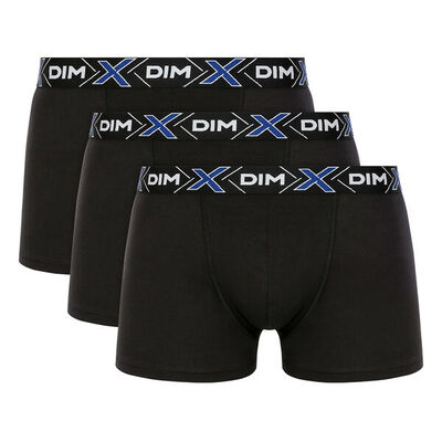 3er-Pack schwarze Boxershorts aus Stretch-Baumwolle - X-Temp, , DIM