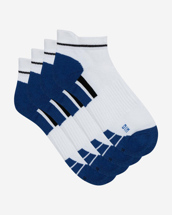 Pack of 2 pairs of medium impact men's ankle socks White Dim Sport, , DIM