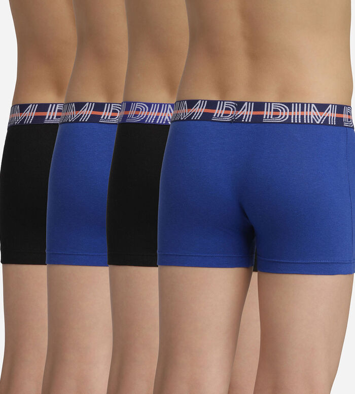 Dim EcoDim Boys' Stretch Cotton Boxer Shorts with Contrasting Waistband x6,  black : : Fashion