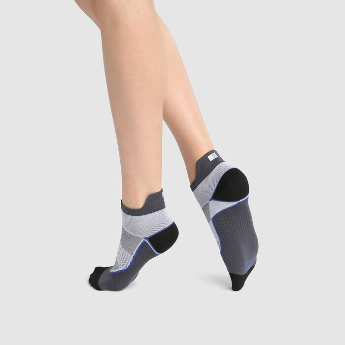 Dim Sport women's high impact polyamide socks Grey White, , DIM