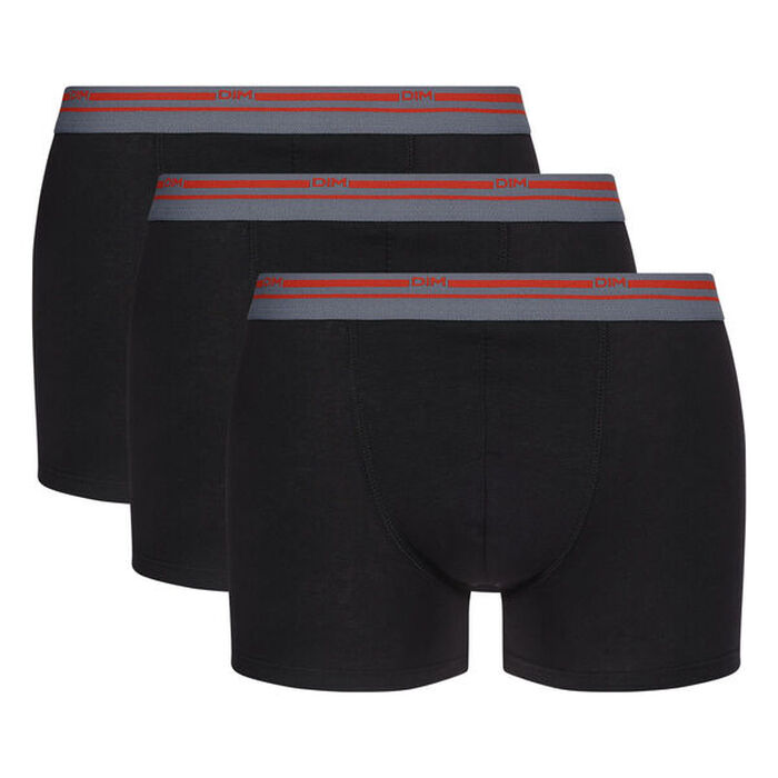 Lot de 3 boxers coton stretch Noir pour homme Daily Colors, , DIM