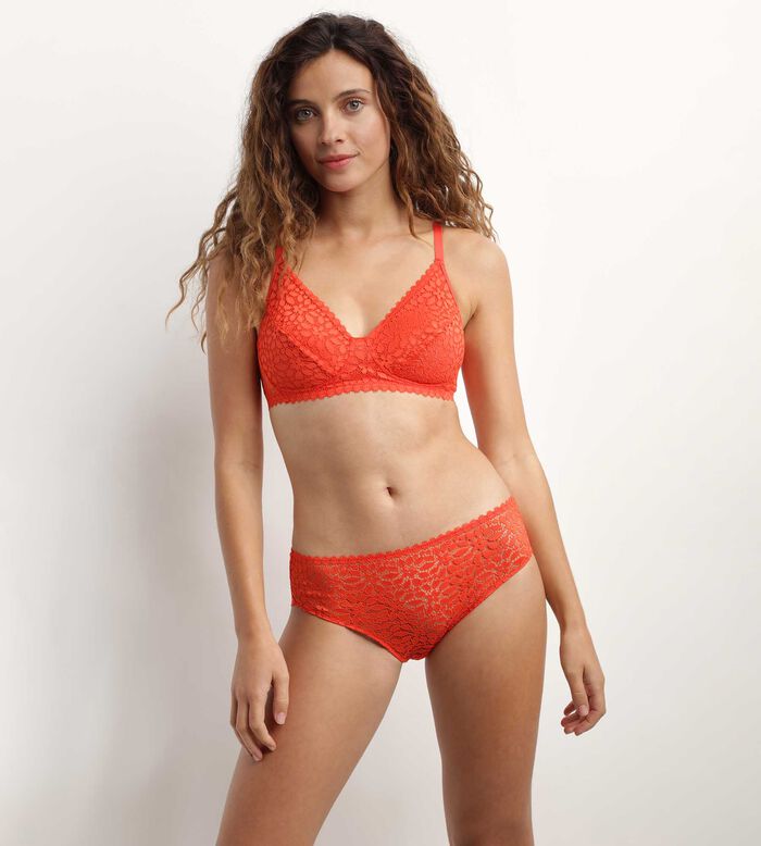 Red floral triangle bra Daily Dentelle, , DIM