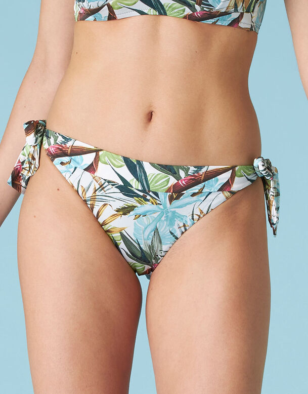 Garden sunset print bikini bottom with bows , , DIM