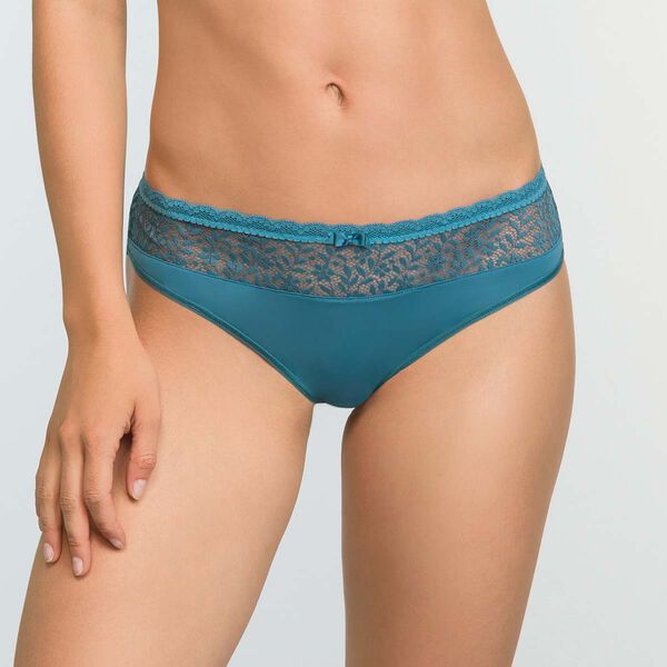 Women's blue lace knickers - Dim Daily Glam Trendy Sexy