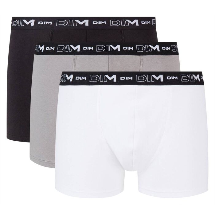 3er-Pack schwarze/stahlgraue/weiße Boxershorts mit Logobund, , DIM