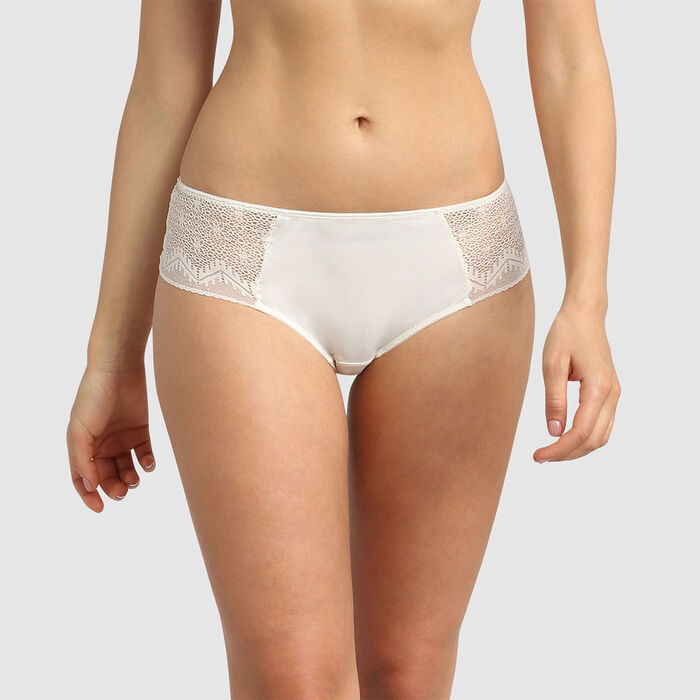 Dim Clair-Obscur Mother-of-pearl lace and microfibre Shorty, , DIM