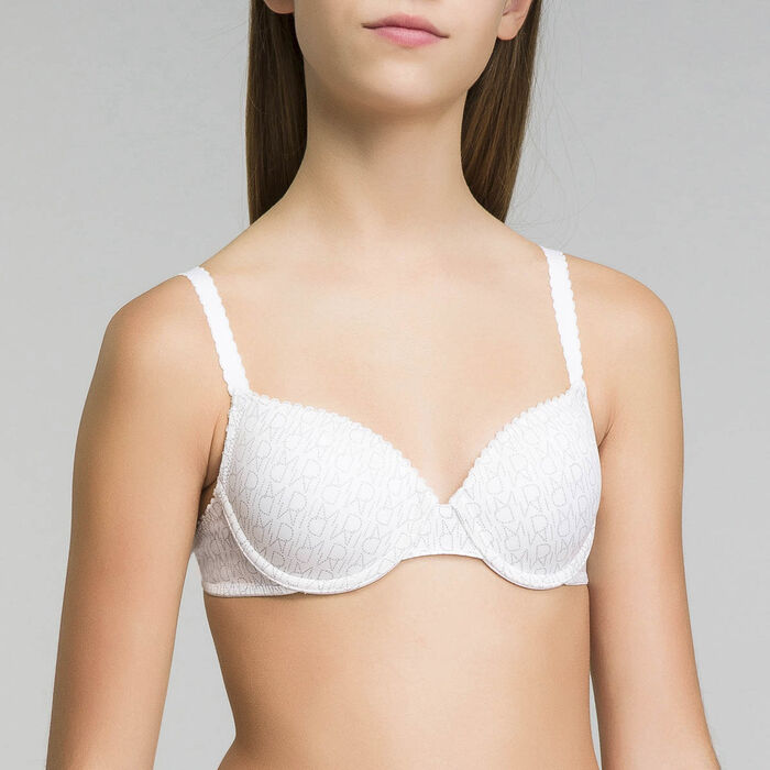 Underwired white bra for girl - Dim Touch, , DIM