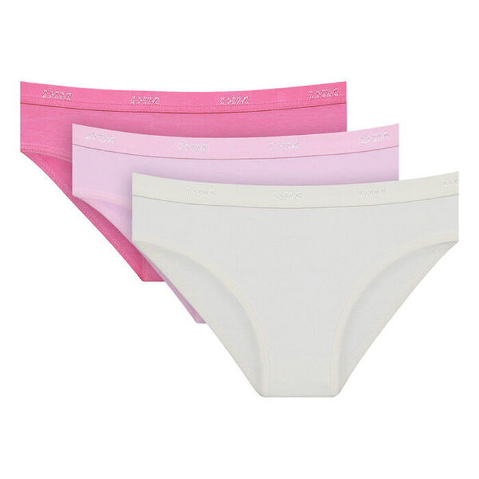Pack of 3 pearl and pink knickers Les Pockets DIM Girl, , DIM