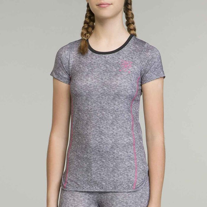 Girl's sports  grey t-shirt, , DIM