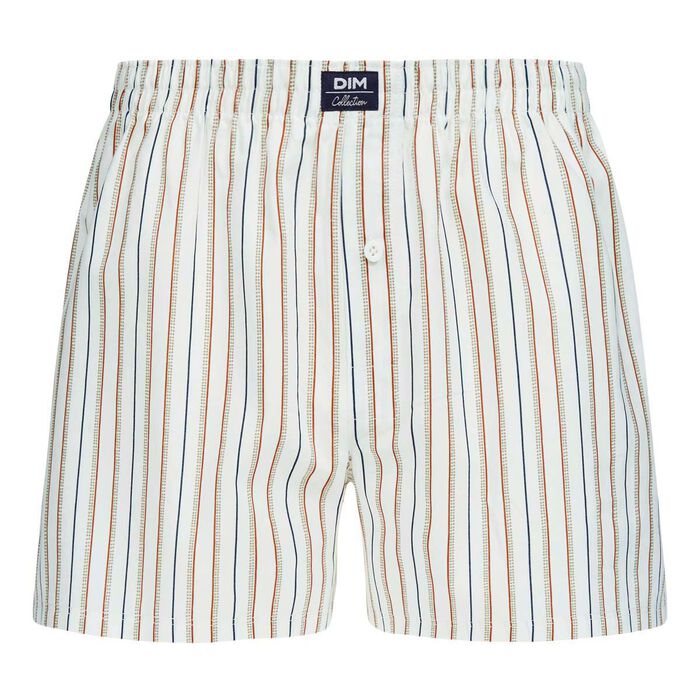 Men's cotton boxers shorts with ethnic stripes Dim Collection, , DIM