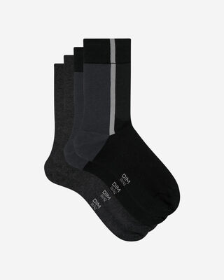 Набор из 2-х пар мужских носков с цветными вставками Black Cotton Style, , DIM
