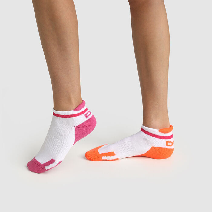 Набор 2 шт.: розовые детские носки в стиле ретро Dim Sport, , DIM