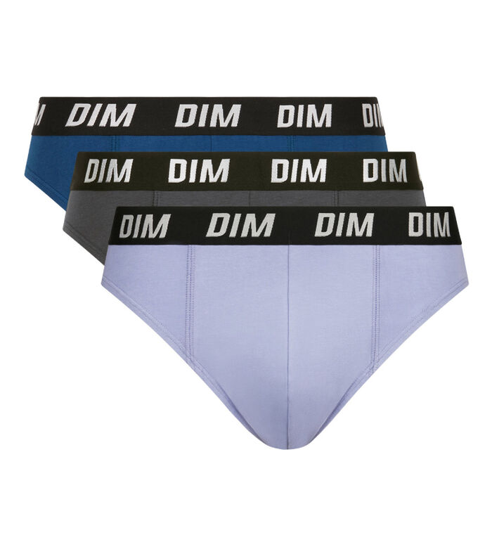 Dim Sport Blue Pack of 3 men's briefs with active temperature regulation, , DIM