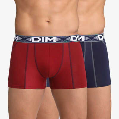 2 Pack men's trunks Red Chalk and Denim Blue 3D Flex Air, , DIM