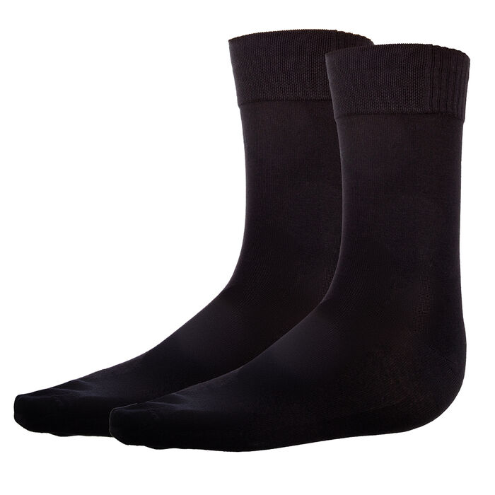 Набор из 2 пар черных мужских носков - Бамбук, , DIM