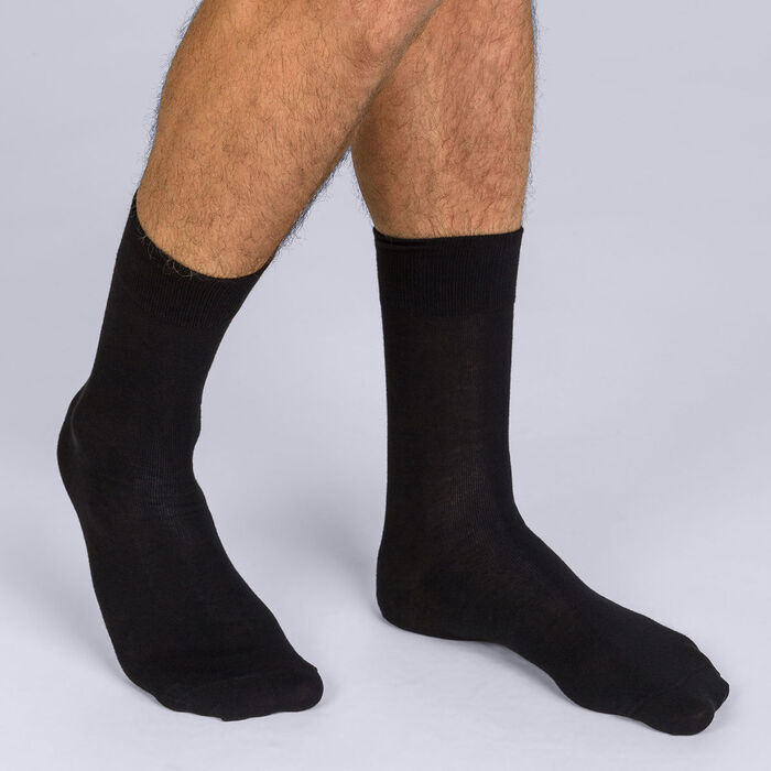 Pack of 2 pairs of black X-Temp socks for men, , DIM