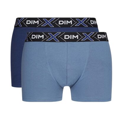 2er-Pack jeansblaue/eclipse-blaue Boxershorts aus Stretch-Baumwolle - X-Temp, , DIM