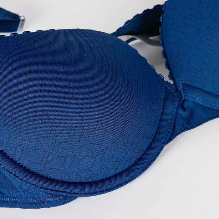 Girls' microfiber push-up bra in Denim Blue Dim Touch, , DIM