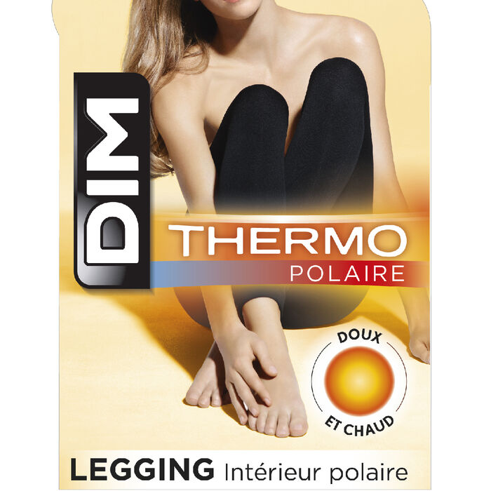 Legging chaud noir Thermo Polaire 143D, , DIM