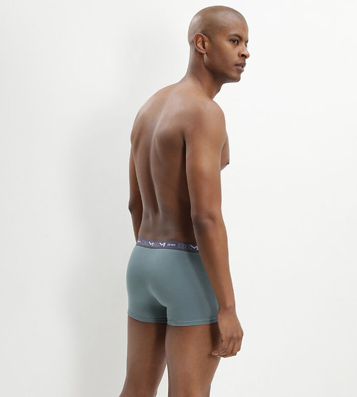 Pack of 3 black men's boxers with coloured waistband Raisin Mix & colours