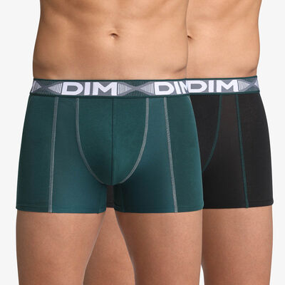 2 Pack men's trunks Pacific Green and Black 3D Flex Air, , DIM