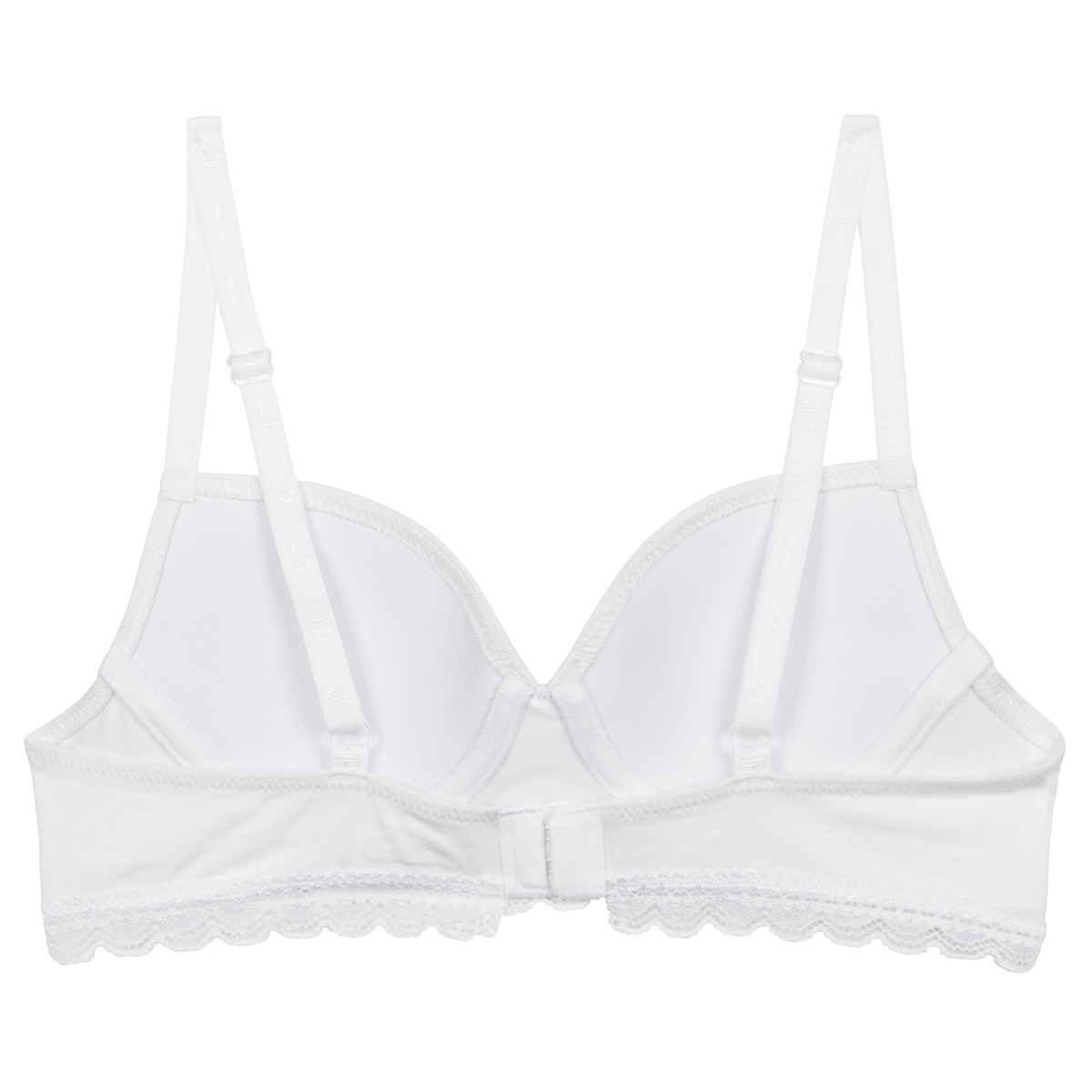 Dim Trendy girls' white stretch cotton moulded cup bra