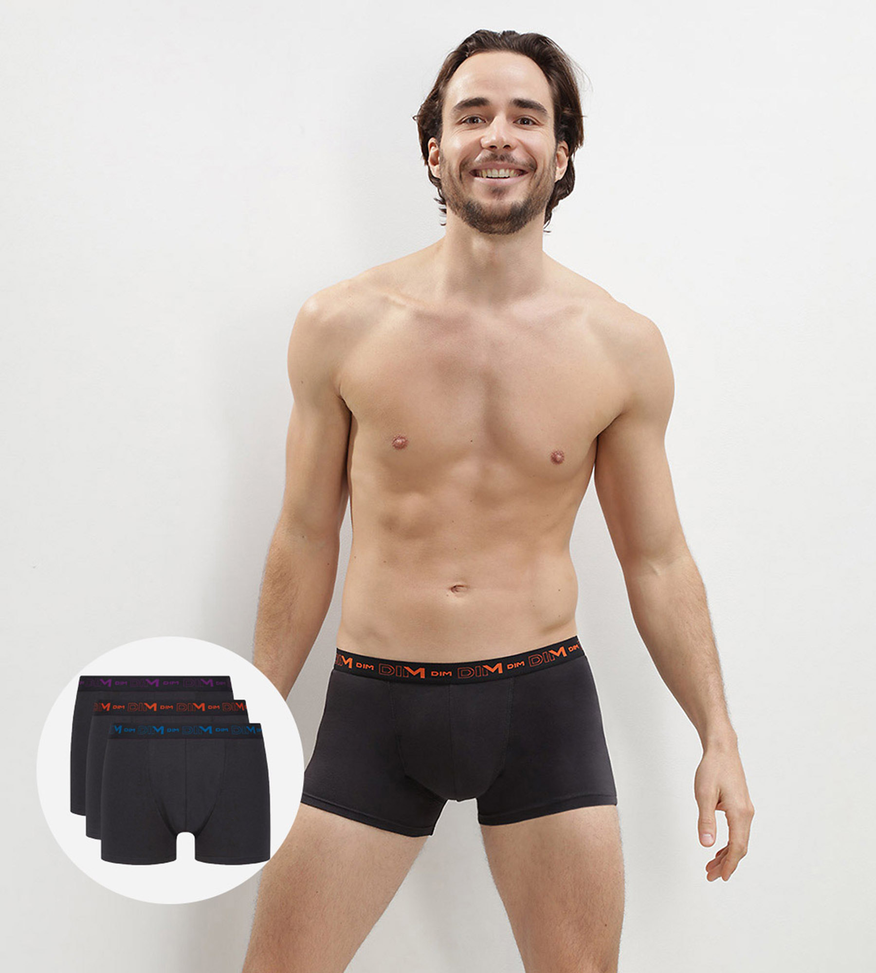 Pack of 2 Black Men's Cotton Stretch Boxers