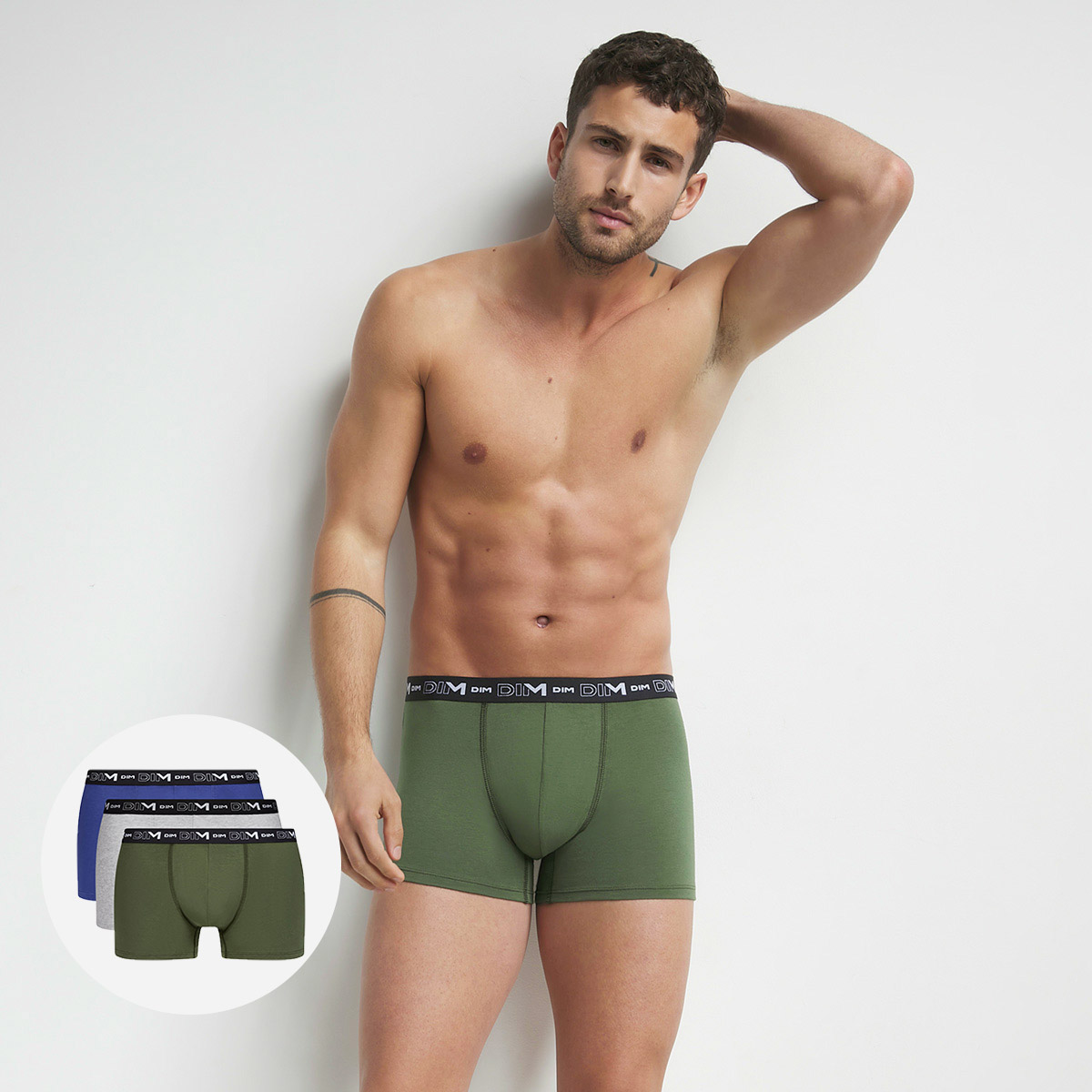 Mens mini briefs DIM underwear cotton stretch eco tagless slip underpants 3  PACK