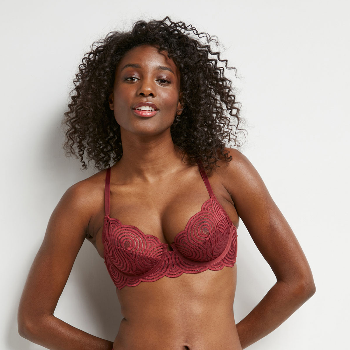 Buy Red Floral Lace Underwired Bra 34A, Bras
