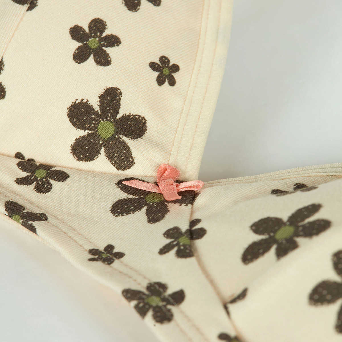 Les Pockets Floral wireless stretch cotton triangle bra