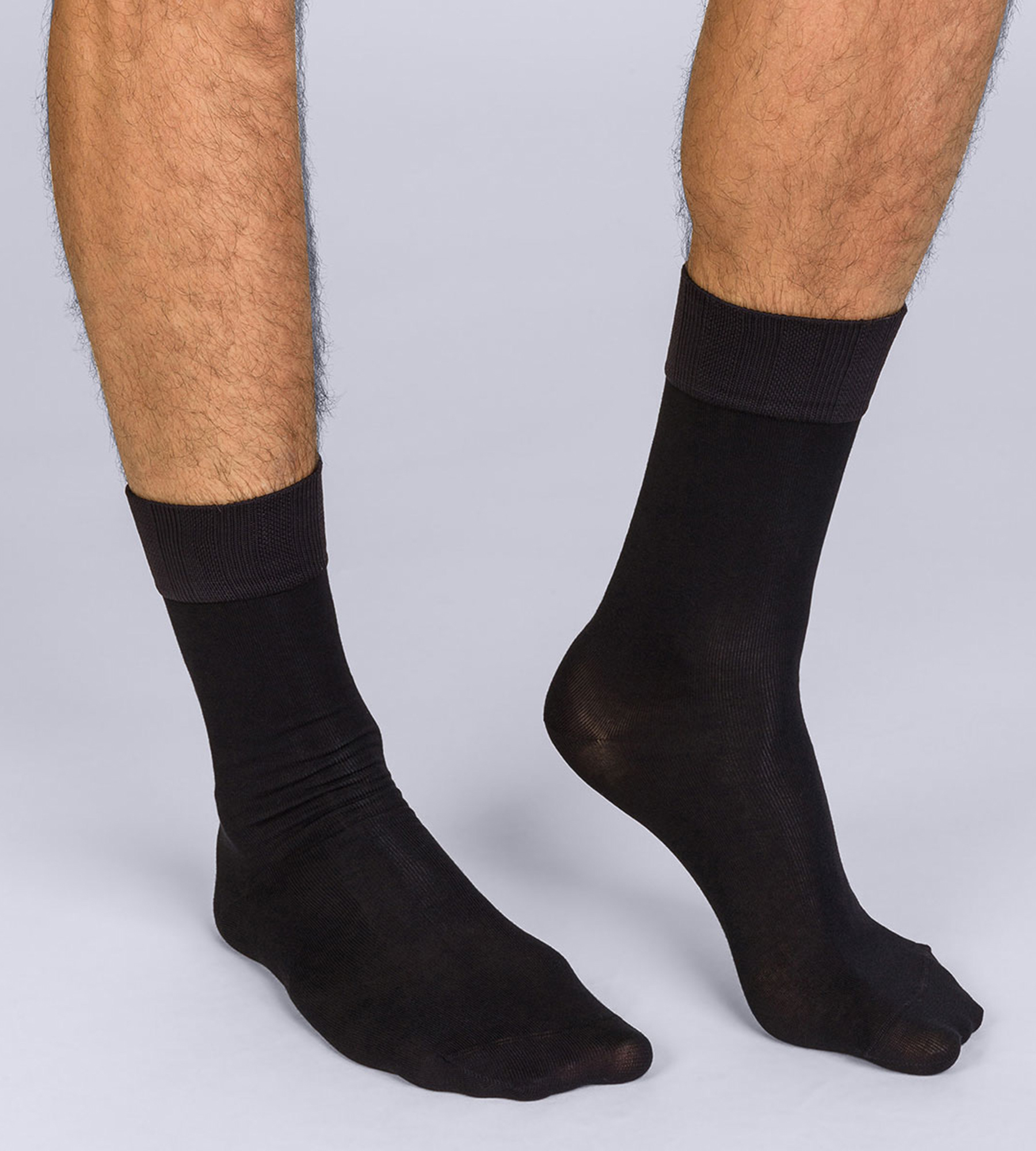 Pack de 4 pares de calcetines de caña media negros y grises para hombre Eco  Dim