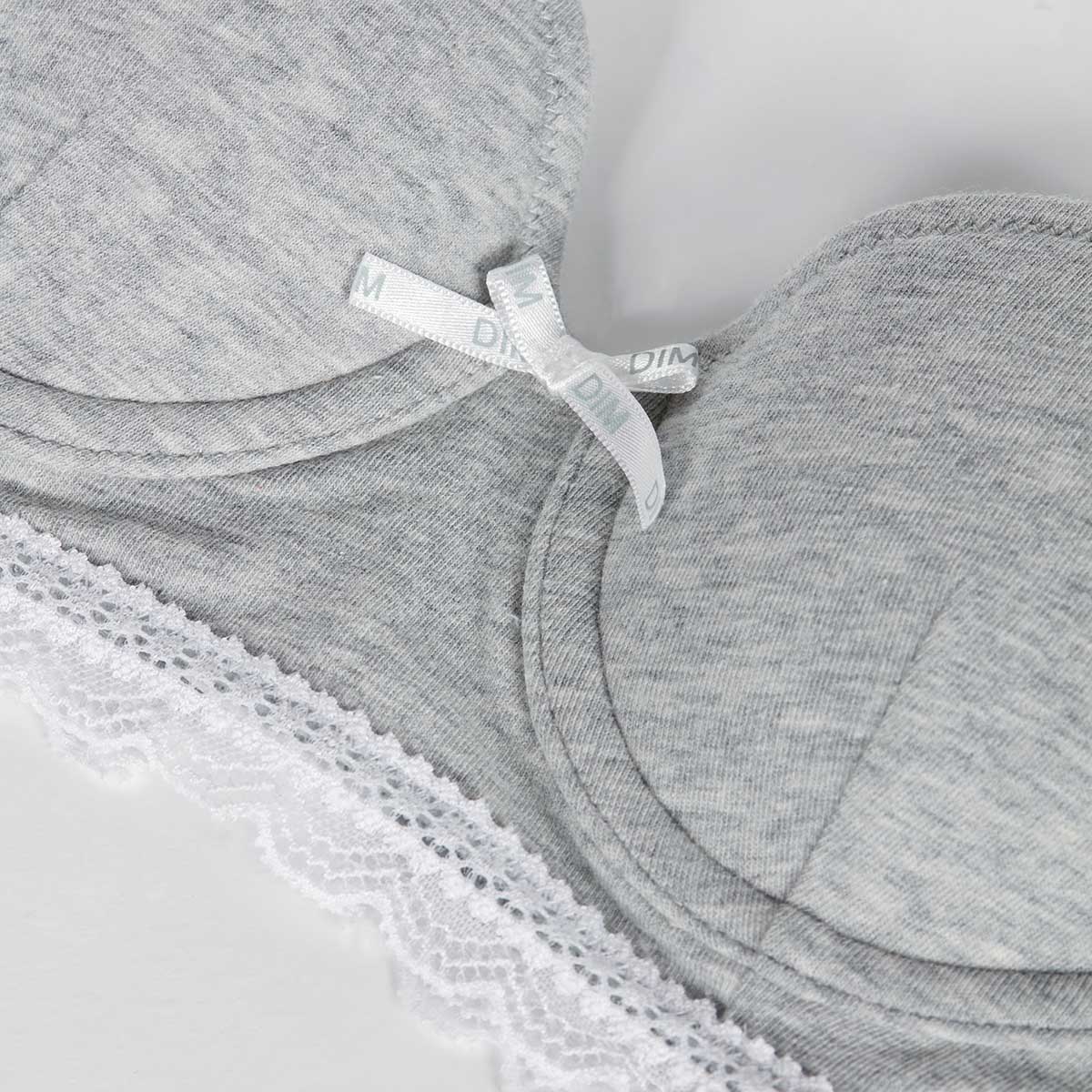Non Padded Cotton Blend Sofia Grey Mold B Cup Bra, Plain at Rs
